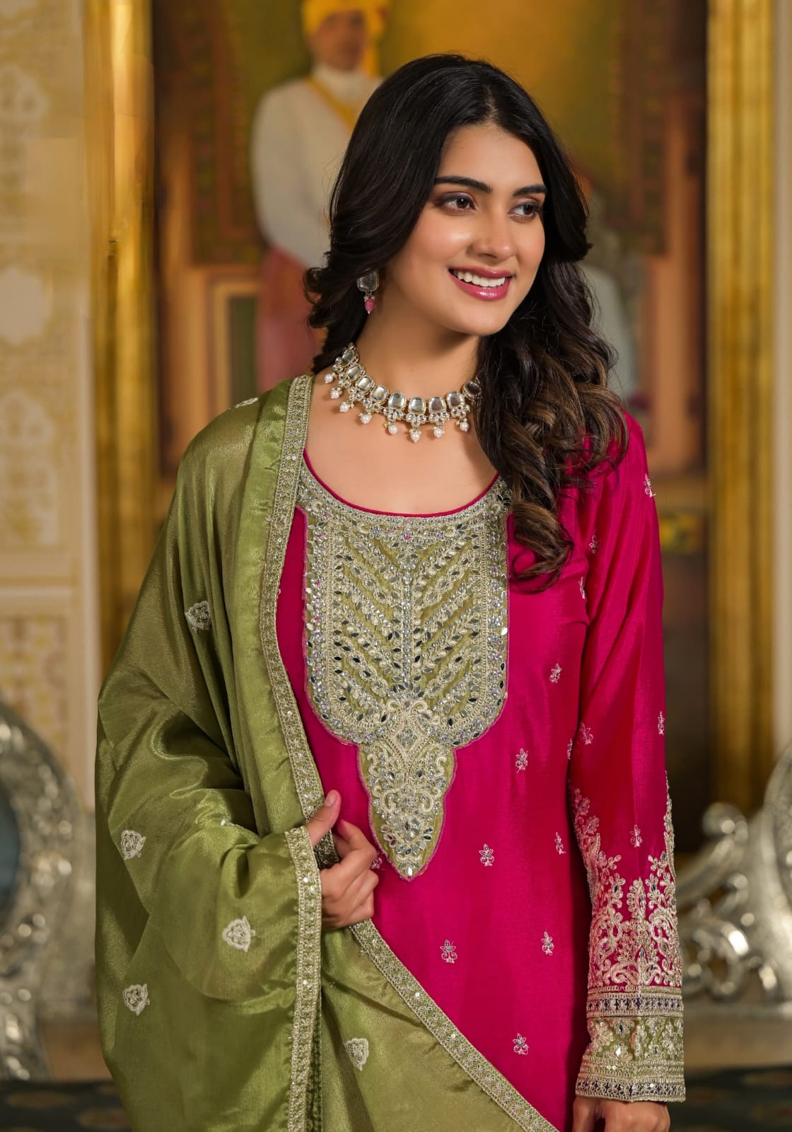 Plazzo Suit Set With Beautifully Heavy Embroidery