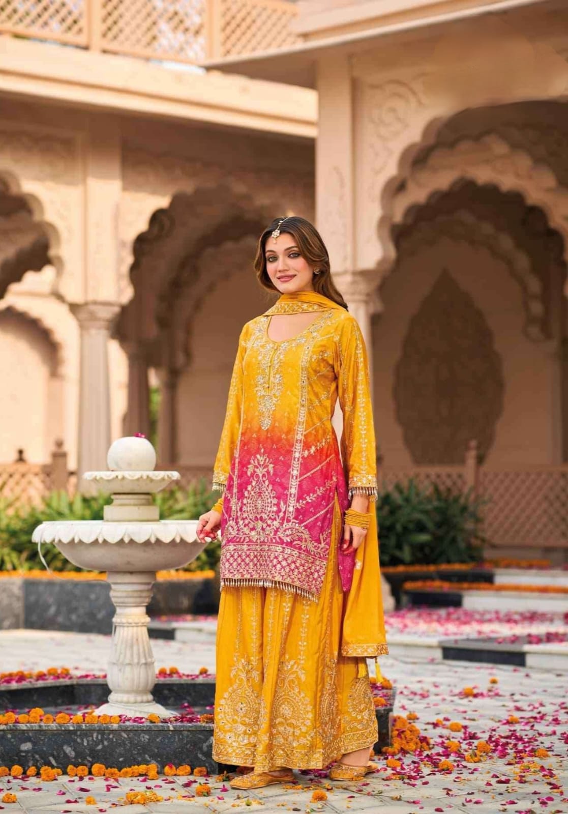 Sharara Set With Heavy Embroidery & Mirror Work